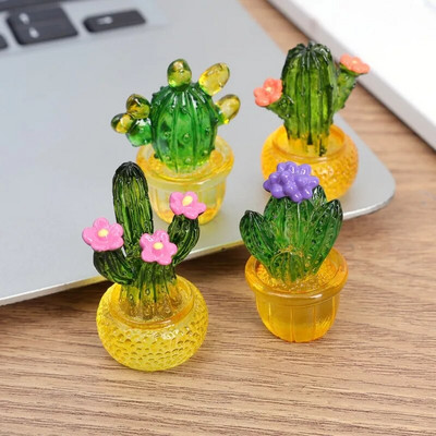 Creative Simulated Cactus For Car Dashboard Car Center Console Car Ρητίνη Διακόσμηση Διακοσμητικά Universal Decors