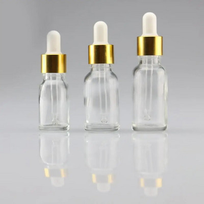 Мини 5 ml-100 ml прозрачна стъклена течна празна козметична бутилка за реагент
