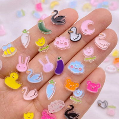50 τμχ Νέα χαριτωμένα 9mm Ρητίνη Mini Penguin Series Flat back Stone Figurines DIY Wedding Scrapbook Αξεσουάρ μανικιούρ