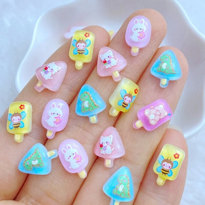 50 τμχ Νέα χαριτωμένα 9mm Ρητίνη Mini Penguin Series Flat back Stone Figurines DIY Wedding Scrapbook Αξεσουάρ μανικιούρ