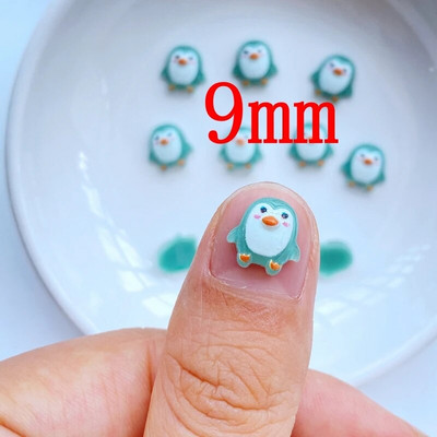 50 τμχ Νέα χαριτωμένα 9mm Ρητίνη Mini Penguin Series Flat back Stone Figurines DIY Wedding Scrapbook Αξεσουάρ μανικιούρ