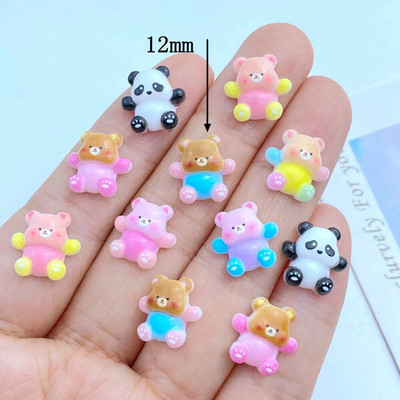 50 τμχ Νέα χαριτωμένα 9mm Ρητίνη Mini Penguin Series Flat back Stone Figurines DIY Wedding Scrapbook Αξεσουάρ μανικιούρ