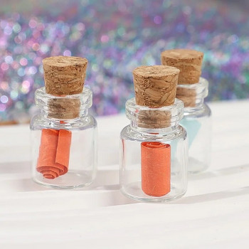 10/20 τμχ Mini Clear Glass Bottles with Cork Stopper Μήνυμα ευχής Drifting Bottle DIY Δώρο γενεθλίων Διακοσμήσεις γάμου