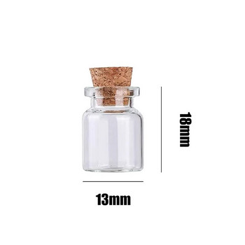 10/20 τμχ Mini Clear Glass Bottles with Cork Stopper Μήνυμα ευχής Drifting Bottle DIY Δώρο γενεθλίων Διακοσμήσεις γάμου