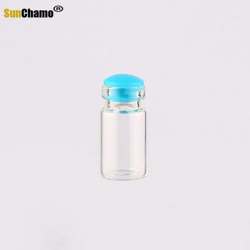 Μίνι γυαλί 12x24mm Μικρά μικροσκοπικά διαφανή βάζο από φελλό Μπουκάλια με πώμα ευχών Διαφανές μπουκάλι 1,5ml Χωρητικότητα Διακόσμηση με καπάκι