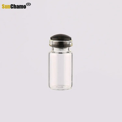Μίνι γυαλί 12x24mm Μικρά μικροσκοπικά διαφανή βάζο από φελλό Μπουκάλια με πώμα ευχών Διαφανές μπουκάλι 1,5ml Χωρητικότητα Διακόσμηση με καπάκι