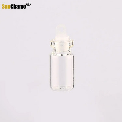 Μίνι γυαλί 12x24mm Μικρά μικροσκοπικά διαφανή βάζο από φελλό Μπουκάλια με πώμα ευχών Διαφανές μπουκάλι 1,5ml Χωρητικότητα Διακόσμηση με καπάκι