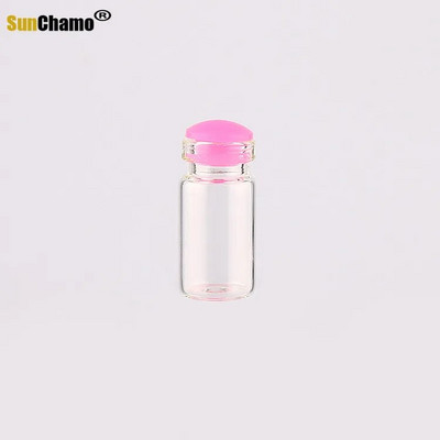 Μίνι γυαλί 12x24mm Μικρά μικροσκοπικά διαφανή βάζο από φελλό Μπουκάλια με πώμα ευχών Διαφανές μπουκάλι 1,5ml Χωρητικότητα Διακόσμηση με καπάκι