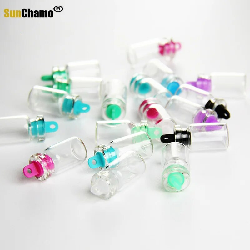 12x24mm Mini sticle mici din borcan de plută din sticlă cu dop de dorințe Flacon transparent cu capacitate de 1,5 ml Decor cu capac