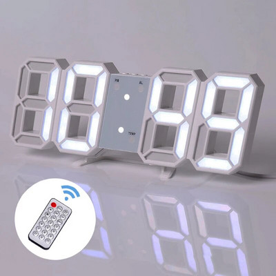 3D LED Ψηφιακό ρολόι Νυχτερινή λειτουργία Ρυθμιζόμενο λαμπερό ηλεκτρονικό επιτραπέζιο ρολόι Ψηφιακό ρολόι τοίχου Διακόσμηση γραφείου Διακόσμηση δωματίου