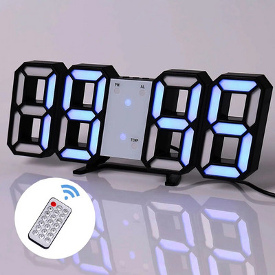 3D LED Ψηφιακό ρολόι Νυχτερινή λειτουργία Ρυθμιζόμενο λαμπερό ηλεκτρονικό επιτραπέζιο ρολόι Ψηφιακό ρολόι τοίχου Διακόσμηση γραφείου Διακόσμηση δωματίου