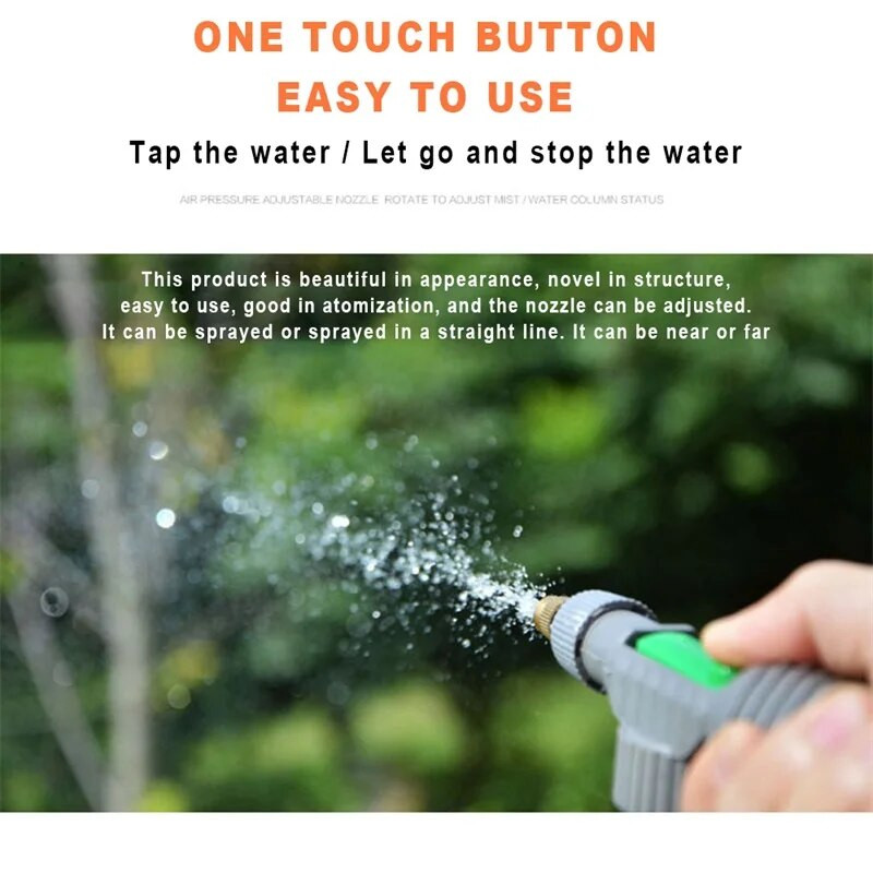 Kertészet öntöző permetező italos palack locsolókanna nagynyomású kis kézi nyomással állítható szórófej