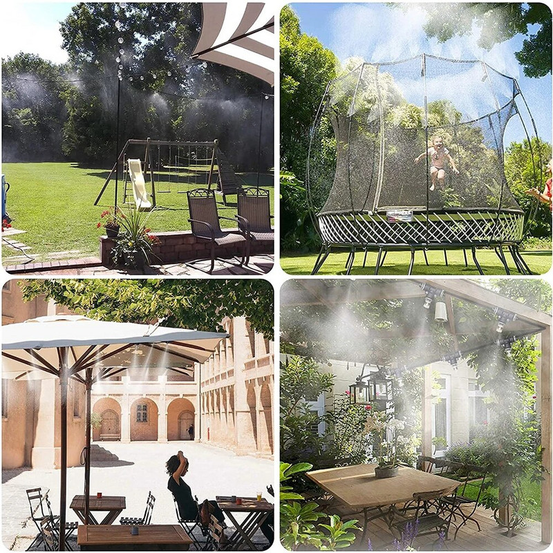 Permetező fúvókák készlet Ködfúvókák terasz ködképző rendszerhez Kültéri hűtőrendszer Kerti víz Mister