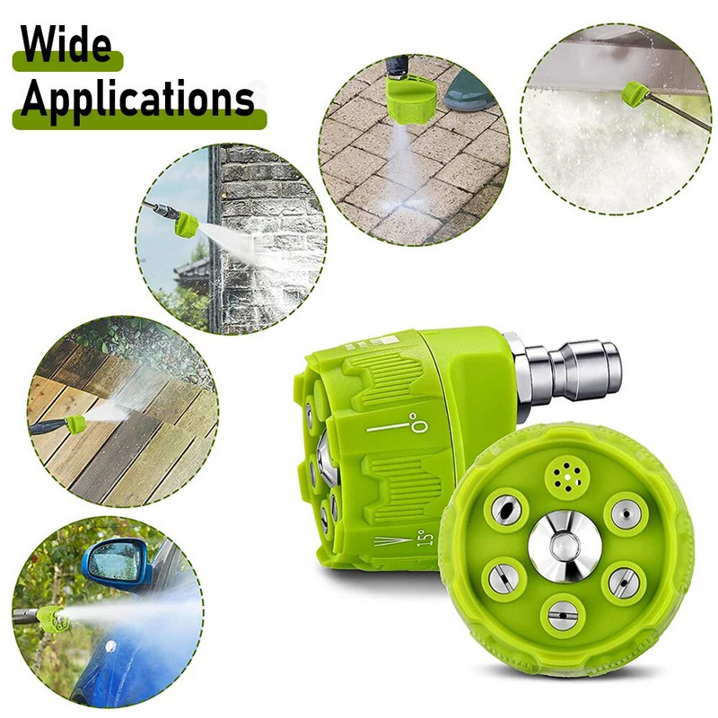 Nagynyomású mosófúvókák univerzális 4000 Psi 6 az 1-ben nagynyomású mosó permetező forgó öntözőfúvóka hegye Kert tisztítása