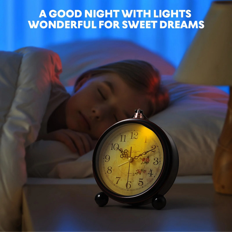 Retro ébresztőóra Asztal Vintage Fashion Nappali Órák Hálószoba Dekoráció Iroda