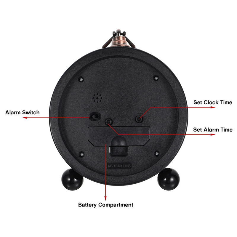 Retro ébresztőóra Asztal Vintage Fashion Nappali Órák Hálószoba Dekoráció Iroda