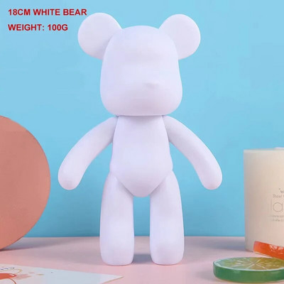Fluid Bear Bearbrick Sculpture DIY Handmade Violent Bear White Blank Mold κούκλα Παιχνίδι γκράφιτι Ζωγραφική Στολίδια Δώρο Διακόσμηση σπιτιού