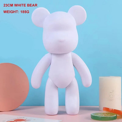 Fluid Bear Bearbrick Sculpture DIY Handmade Violent Bear White Blank Mold κούκλα Παιχνίδι γκράφιτι Ζωγραφική Στολίδια Δώρο Διακόσμηση σπιτιού