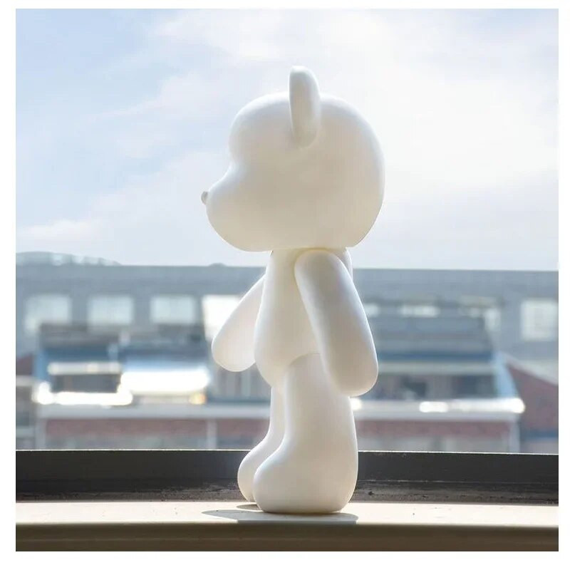 Folyékony medve medvetégla szobor barkács, kézzel készített erőszakos medve fehér üres penész baba játék Graffiti festmény díszek ajándék lakberendezés