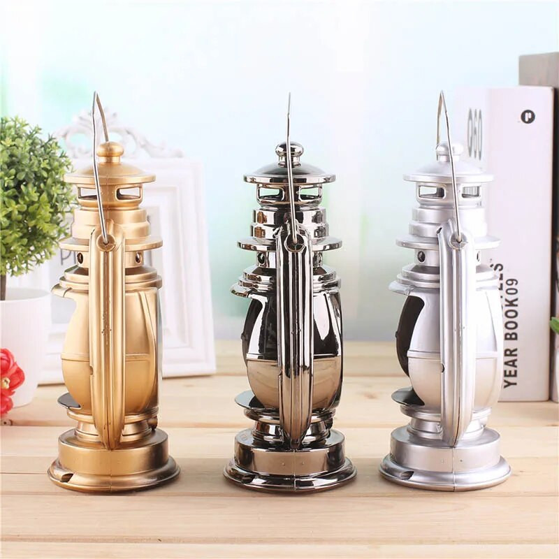 Kreatív vintage ébresztőóra Retro petróleum fényű asztali óra személyre szabott varázslatos nappali dekoráció kézműves dísz