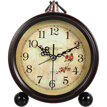 Настолен часовник Декор Бюро Всекидневна Винтидж Аларма Спалня Старомодни часовници Метал