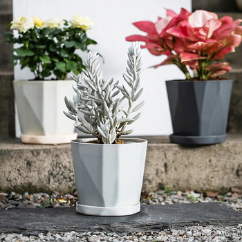 Creative Resin Flower Pot Nordic Simple Green Plant Σαρκώδες πυκνωμένες πλαστικές γλάστρες