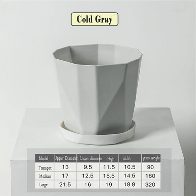 Creative Resin Flower Pot Nordic Simple Green Plant Σαρκώδες πυκνωμένες πλαστικές γλάστρες