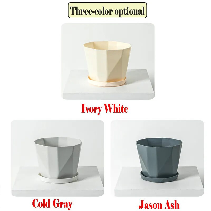 Kreatív gyanta virágcserép Nordic Simple Green Plant Húsos, vastagított műanyag virágcserepek