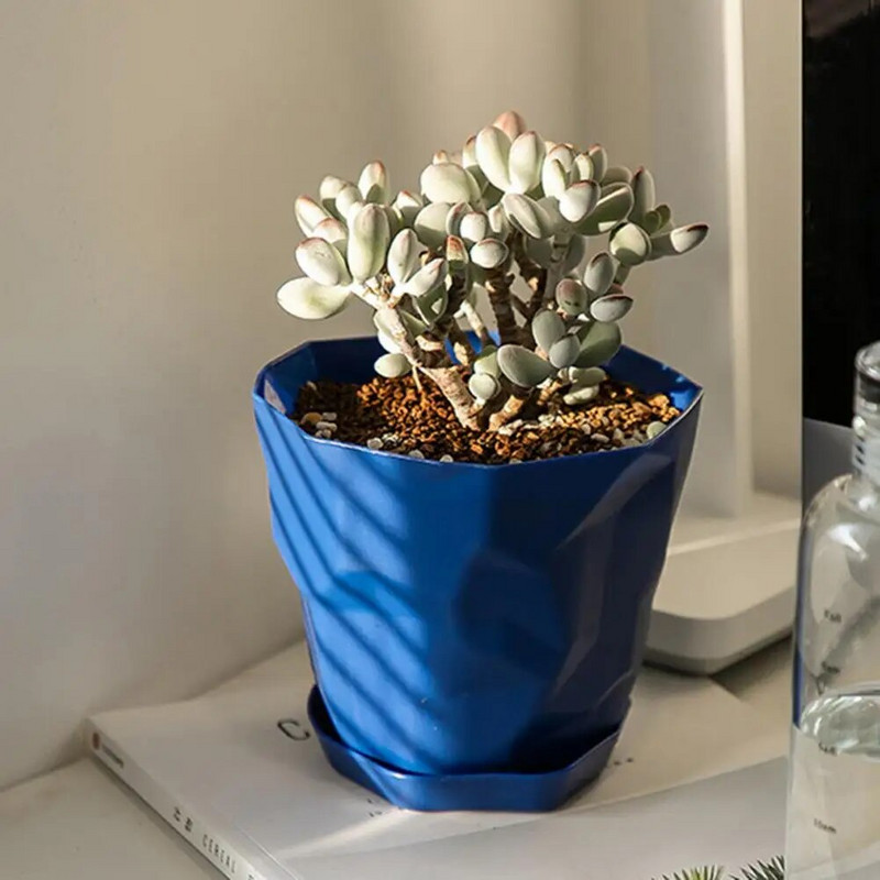 Virágcserép, tartós, stabil, dekoratív, légáteresztő pozsgások faiskolai ültető tálcával otthonra