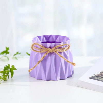 Macaron Πολύχρωμο Nordic Modern Imitation Κεραμικό Πλαστικό Βάζο Λουλούδι Invincible Wedding Birthday Art Διακόσμηση σπιτιού