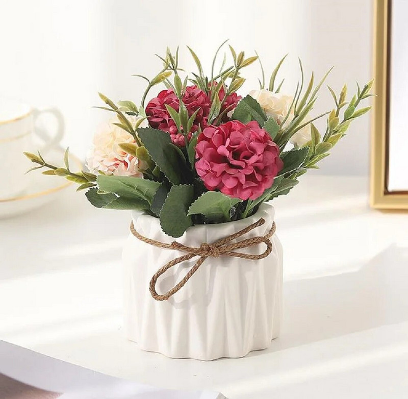 Macaron színes skandináv modern utánzat kerámia műanyag virágváza legyőzhetetlen esküvői születésnapi művészet lakberendezési dekoráció