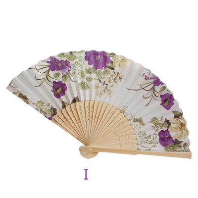 Silk Fan Κινέζικη Ιαπωνική Πτυσσόμενη Διακόσμηση Σπιτιού Vintage Art Craft Δώρο Πάρτυ Χορού Εκτύπωση Μοτίβο λουλουδιών Δώρο Χέρι Βεντάλια