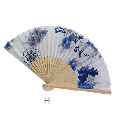 Silk Fan Κινέζικη Ιαπωνική Πτυσσόμενη Διακόσμηση Σπιτιού Vintage Art Craft Δώρο Πάρτυ Χορού Εκτύπωση Μοτίβο λουλουδιών Δώρο Χέρι Βεντάλια