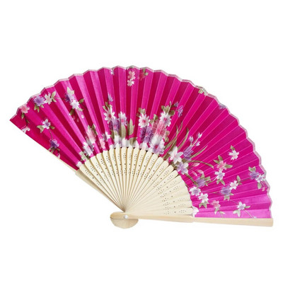 Silk Fan Κινέζικη Ιαπωνική Πτυσσόμενη Διακόσμηση Σπιτιού Vintage Art Craft Δώρο Πάρτυ Χορού Εκτύπωση Μοτίβο λουλουδιών Δώρο Χέρι Βεντάλια