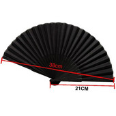 Folding Fans Black Folding Dance Fans Favor Style Party Vintage Hand Chinese Fan WeddingChinese Dance Party
