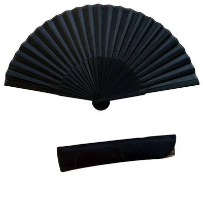 Folding Fans Black Folding Dance Fans Favor Style Party Vintage Hand Chinese Fan WeddingChinese Dance Party