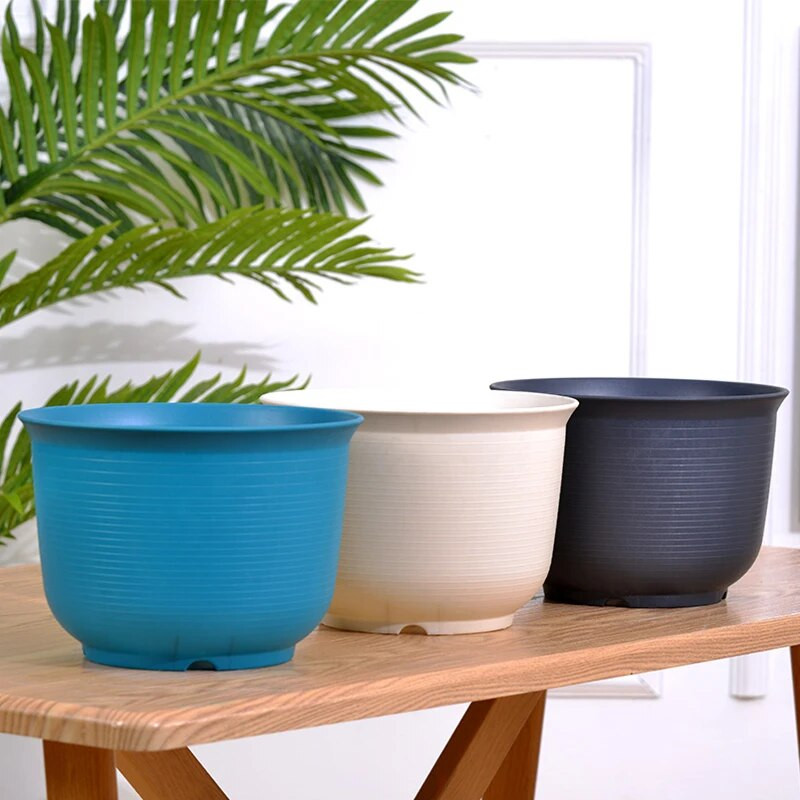 1db tálcával Piros Szürke Kék Fehér Skandináv stílusú Ültetés Virág Zöld Növényi gyanta műanyag virágcserép