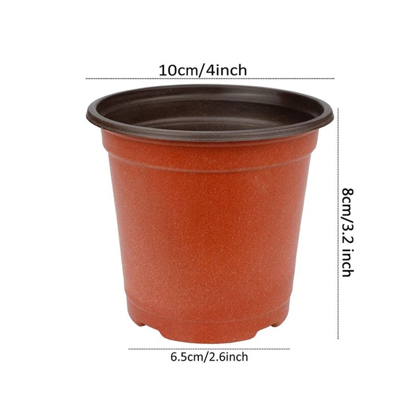 75 db 4"-es műanyag virágcserepek vetőmagszaporító cserepes, kerek növénytermesztő tartály zamatos házi kerti kellékek átültetéséhez