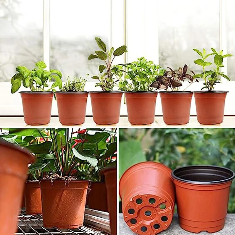 75 db 4"-es műanyag virágcserepek vetőmagszaporító cserepes, kerek növénytermesztő tartály zamatos házi kerti kellékek átültetéséhez