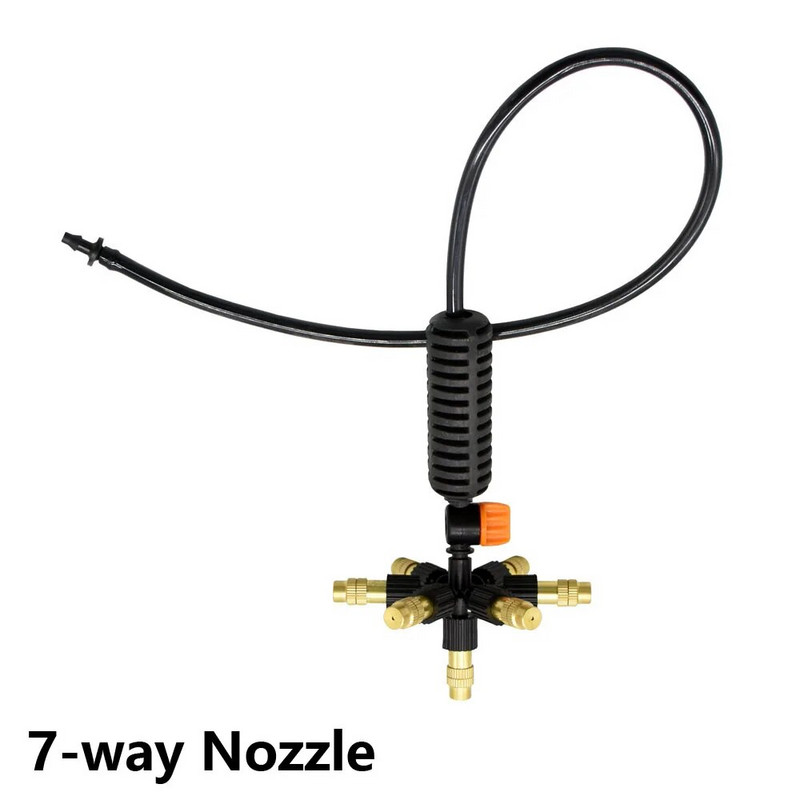 Kerti üvegházhatású porlasztó öntözőrendszer 4/5/6/7 irányban állítható sárgaréz permetezőkészlet Park botanikus kert tereprendezési eszköz