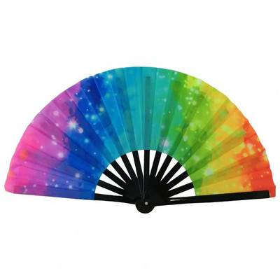 Πτυσσόμενος ανεμιστήρας Bamboo Bone Fans Πολύχρωμοι θαυμαστές Rave Ζωντανοί ανεμιστήρες χεριών μπαμπού για πάρτι χορού φεστιβάλ Διακοσμητικά δώρα για άνδρες