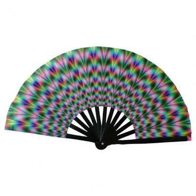 Πτυσσόμενος ανεμιστήρας Bamboo Bone Fans Πολύχρωμοι θαυμαστές Rave Ζωντανοί ανεμιστήρες χεριών μπαμπού για πάρτι χορού φεστιβάλ Διακοσμητικά δώρα για άνδρες