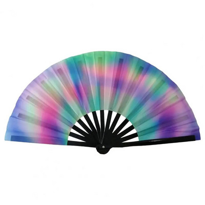 Πτυσσόμενος ανεμιστήρας Bamboo Bone Fans Πολύχρωμοι θαυμαστές Rave Ζωντανοί ανεμιστήρες χεριών μπαμπού για πάρτι χορού φεστιβάλ Διακοσμητικά δώρα για άνδρες