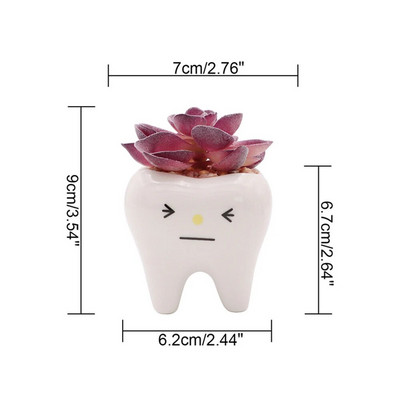 Cute Tooth Γλάστρες Κεραμικές γλάστρες κήπου Ζαρντινιέρες Ζουμερά βάζα κάκτου Διακόσμηση σπιτιού κήπου Διακοσμητική επιτραπέζια γλάστρα φυτών