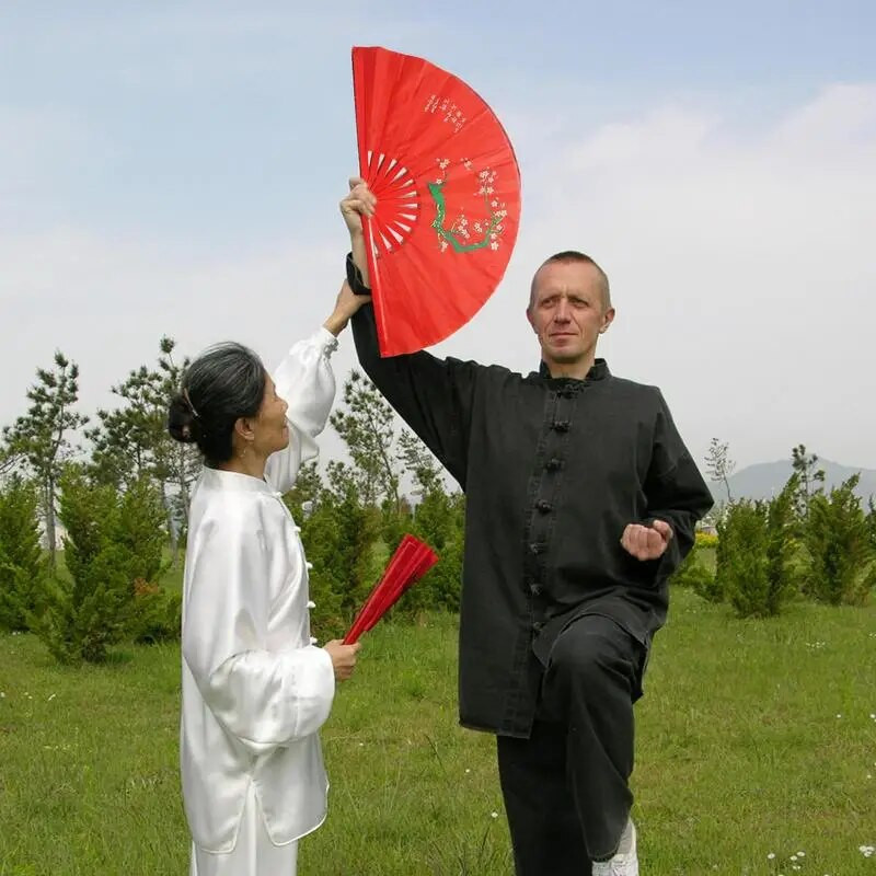 Kung Fu Tai Chi rajongó bambusz, 33 cm-es, kiváló minőségű jobbkezes rajongó harcművészet rajongók Wushu termékek 13 hüvelykes harcművészet rajongók