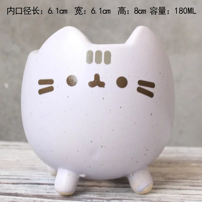 Κεραμική γλάστρα Cute Cat Succulent Plant Pots Vase Simulation Planters for Indoor Plants Animal Cartoon Pots Διακόσμηση σπιτιού