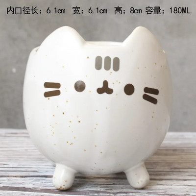 Κεραμική γλάστρα Cute Cat Succulent Plant Pots Vase Simulation Planters for Indoor Plants Animal Cartoon Pots Διακόσμηση σπιτιού