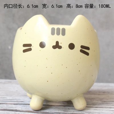 Κεραμική γλάστρα Cute Cat Succulent Plant Pots Vase Simulation Planters for Indoor Plants Animal Cartoon Pots Διακόσμηση σπιτιού