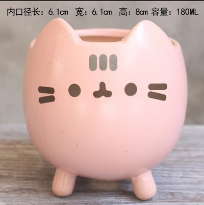 Κεραμική γλάστρα Cute Cat Succulent Plant Pots Vase Simulation Planters for Indoor Plants Animal Cartoon Pots Διακόσμηση σπιτιού