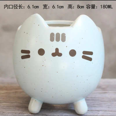Κεραμική γλάστρα Cute Cat Succulent Plant Pots Vase Simulation Planters for Indoor Plants Animal Cartoon Pots Διακόσμηση σπιτιού
